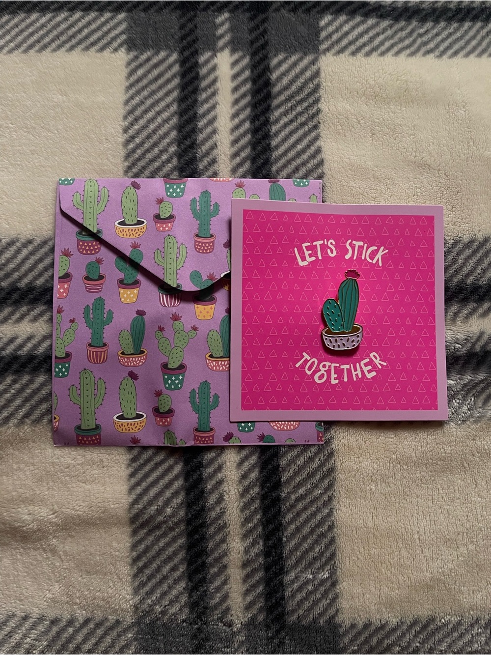 Target Bullseye’s Playground Stationary Set - Cactus Pin and Cactus Envelope